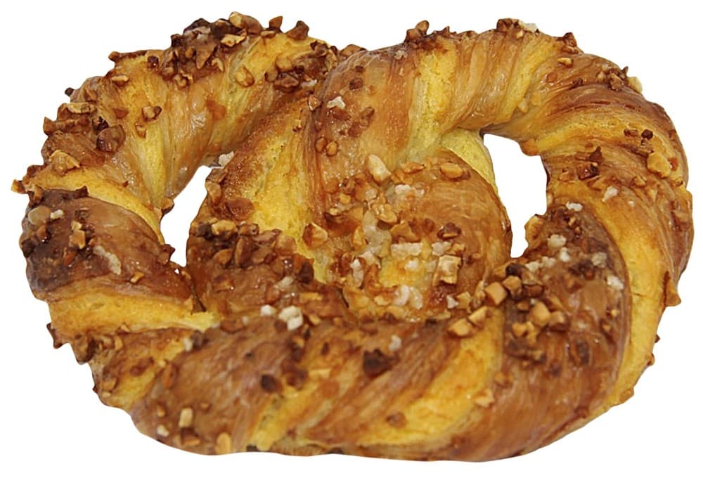 Brezel mit Cremefüllung und Mandeltopping – Lidl