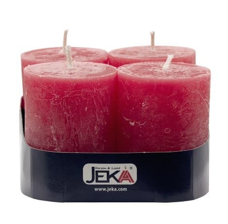 Rustik-Kerzen, 4er-Set – Eurospar