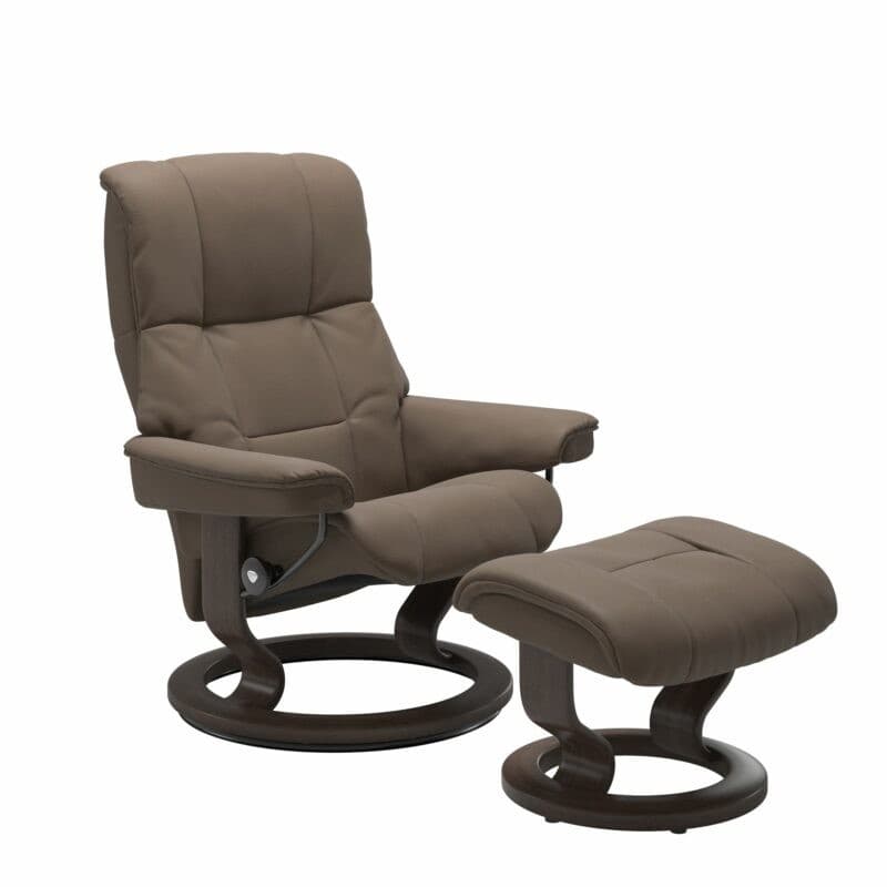 Stressless Mayfair (M) mit Classic Untergestell in Wenge inkl. Hocker in Leder „Batick“ Mole – XXXLutz