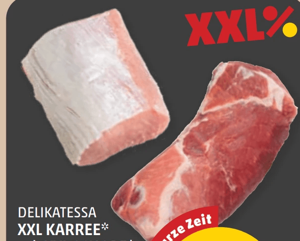 Delikatessa XXL Karree oder XXL Schopf, ca. 1,9 - 2,5 kg – Penny