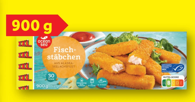 Fischstäbchen, 900 g Ocean Sea – Lidl
