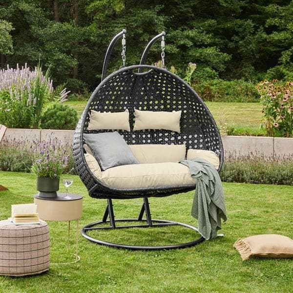 Polyrattan Hängesessel Twin Deluxe HOME DELUXE Angebot bei Hofer