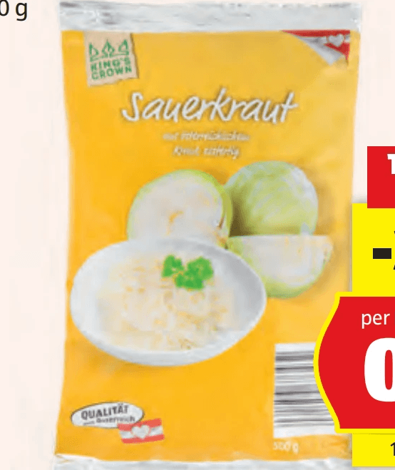 Delikatesssauerkraut, 500 g King's Crown – Hofer