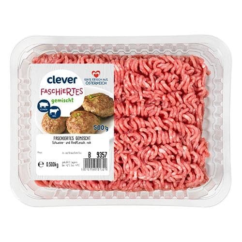 Faschiertes gemischt, 500 g clever – Billa Plus