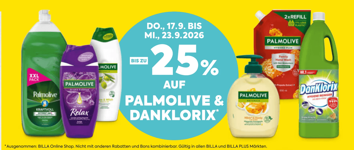Palmolive & Danklorix Produkte – Billa