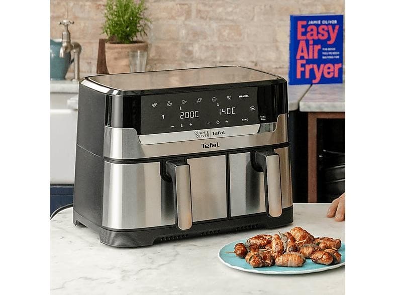 EY90JD Jamie Oliver Dual Easy Fry Doppel-Heißluftfritteuse Tefal – MediaMarkt