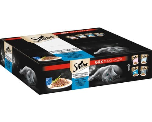 SHEBA Katzennahrung, 60x85 g – Lagerhaus