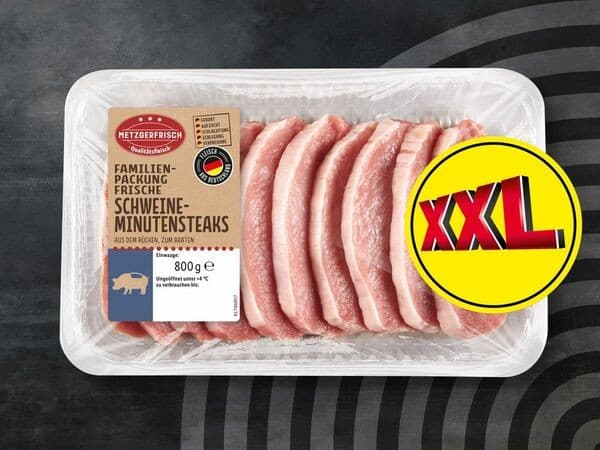 Frische Minutensteaks vom Schwein Je 800 g Angebot bei Lidl