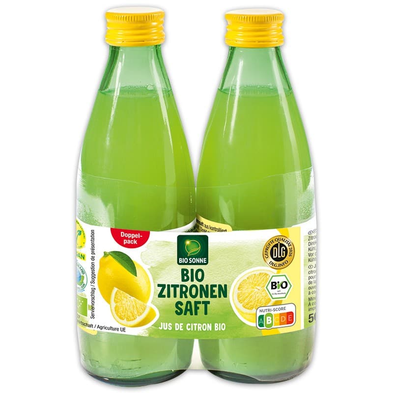 Bio-Zitronensaft Doppelpack, 2x250 ml BIO SONNE® – Norma