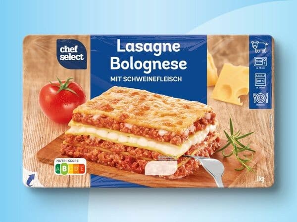 CHEF SELECT Lasagne Bolognese, 1,15 kg – Lidl