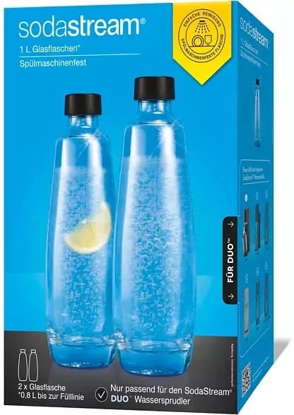 SodaStream Glasflaschen 1 L, 1 L – Müller