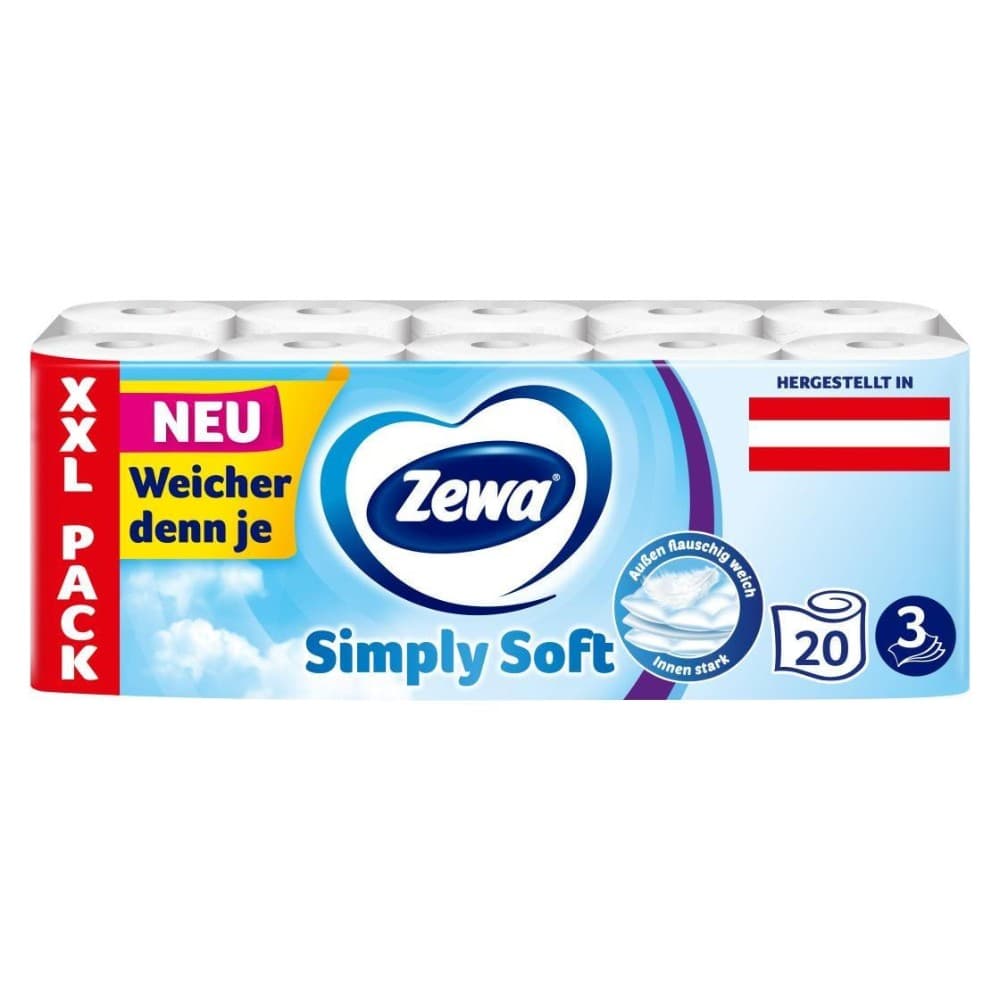 Zewa Toilettenpapier Simply Soft, 20 Rollen – Billa Plus