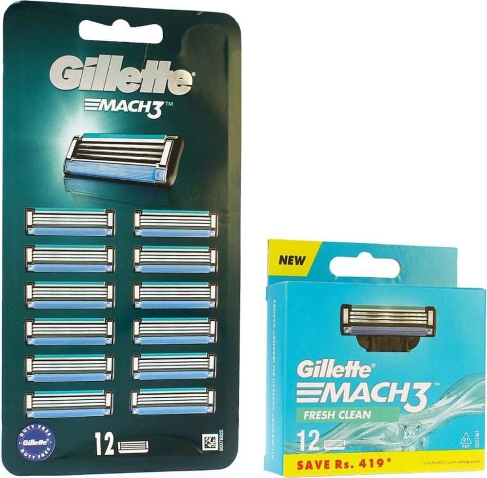 Mach 3 Ersatzklingen, 12 Stück Gillette – Norma