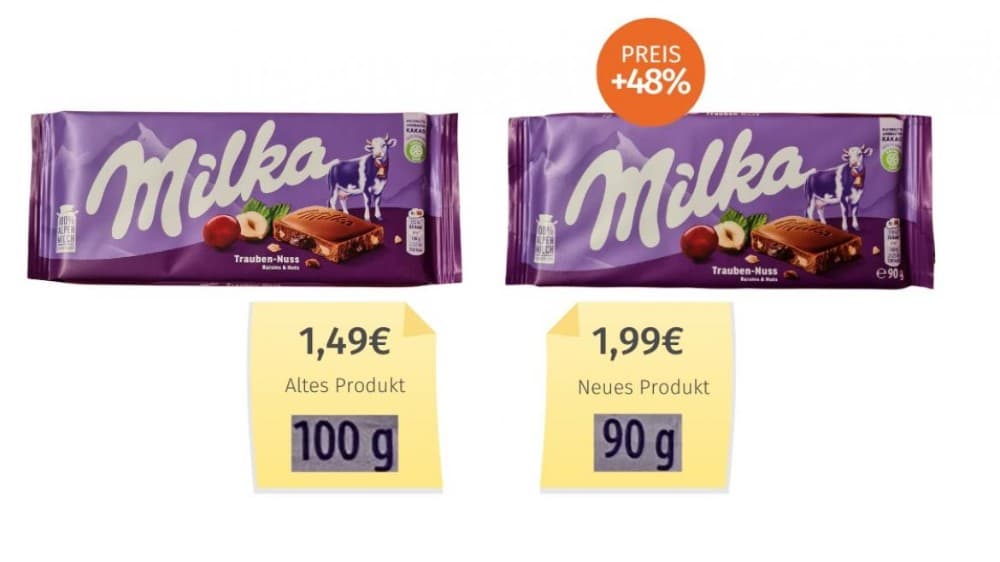 Schokolade, 100/95/92/90/87 g Milka – Hofer