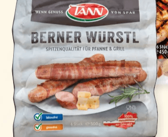 Berner Würstl, Grillzwerge oder Chili Cheese Berner Würstl, 450 g/500 g TANN – Interspar