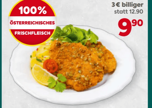 Hühnerschnitzel in Kürbiskernpanade mit Erdäpfel-Vogerlsalat – Billa Plus