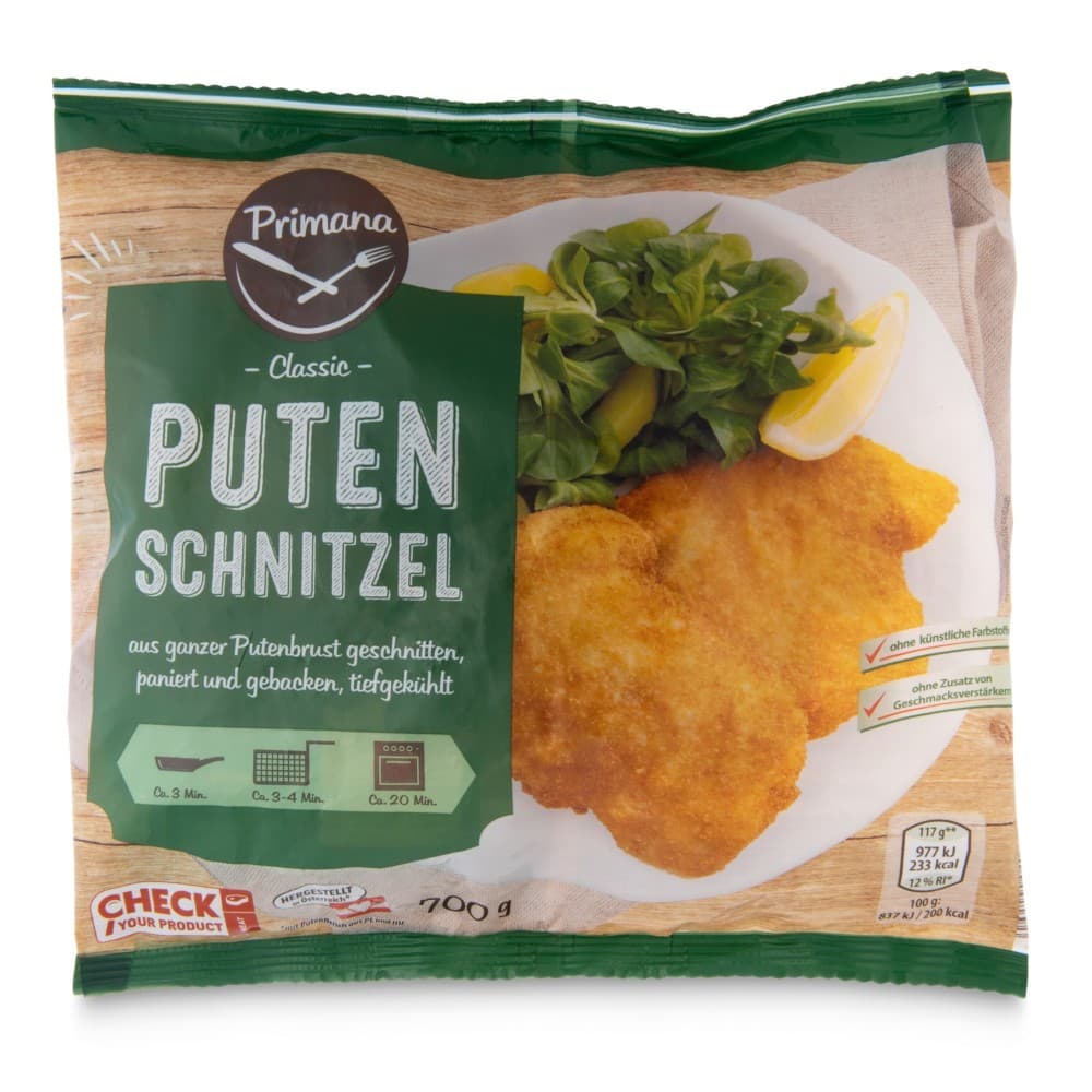 Primana Puten-Schnitzel, 700 g – Hofer