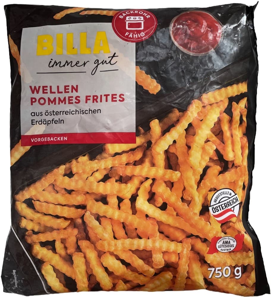 Wellenpommes, Backrohr Pommes od. Kroketten, 450 g–750 g BILLA immer gut – Billa