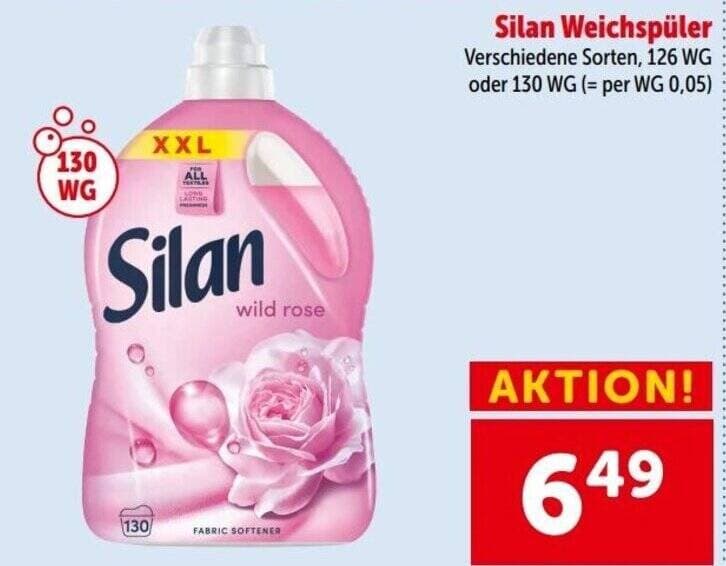 Silan Weichspüler, 126 WG oder 130 WG – Eurospar