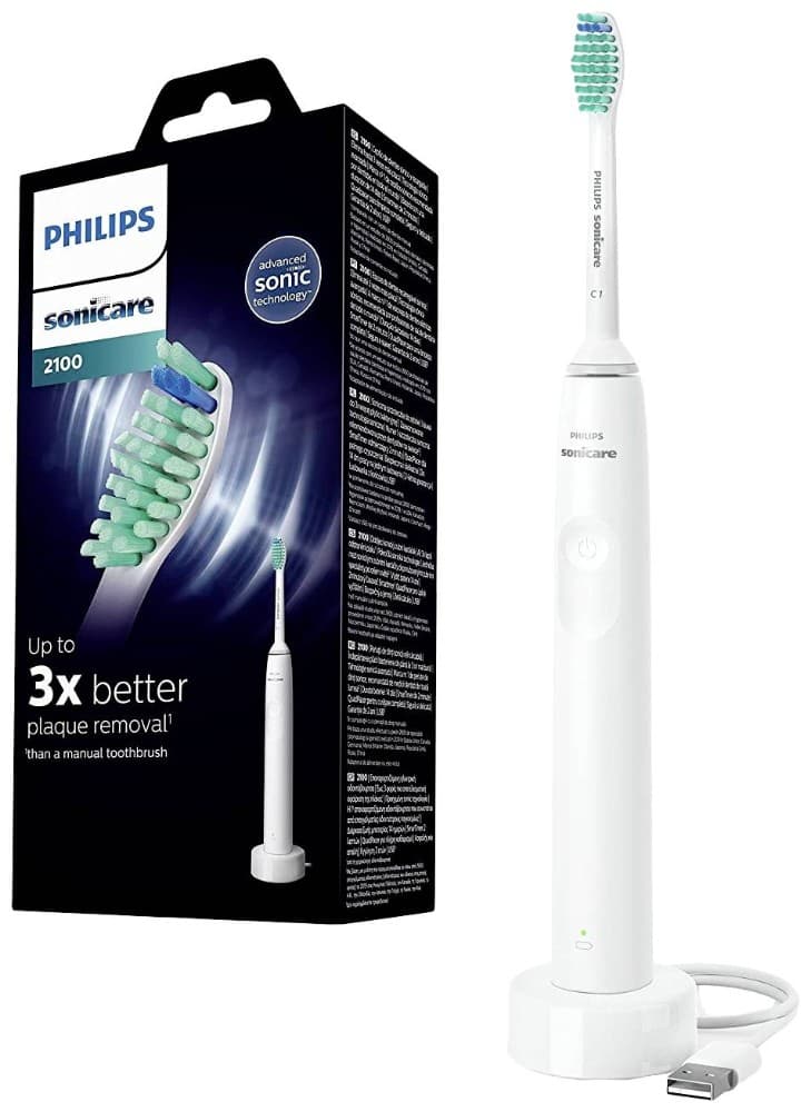 Philips Sonicare Elektr. Zahnbürste 2100 oder Aufsteckbürsten, 4 Stück – Müller