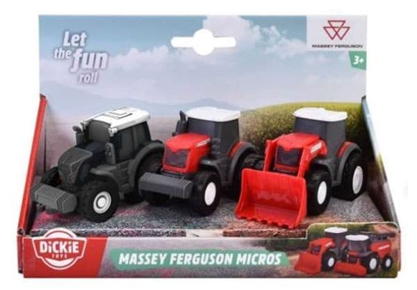 Massey Ferguson Micros 3er-Set, 3er-Set Dickie Toys – Norma