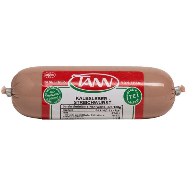 Tann Kalbsleberstreichwurst fein 100 g Angebot bei Spar
