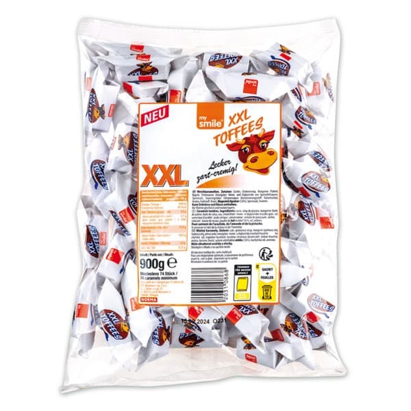 XXL Toffees, 900 g my smile – Norma