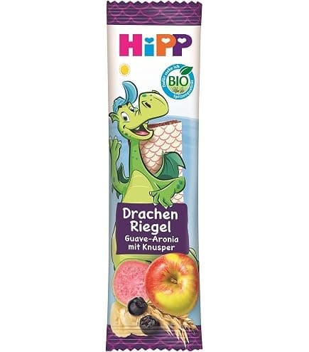 HiPP Fruchtriegel Himbeer-Apfel Zebra, 23 g – Dm