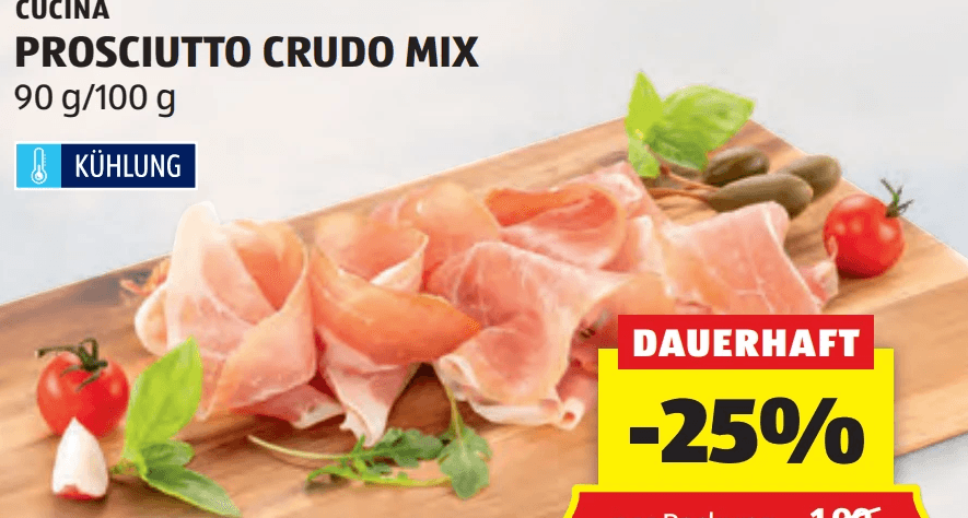 Cucina Prosciutto Crudo Mix, 90 g/100 g – Hofer