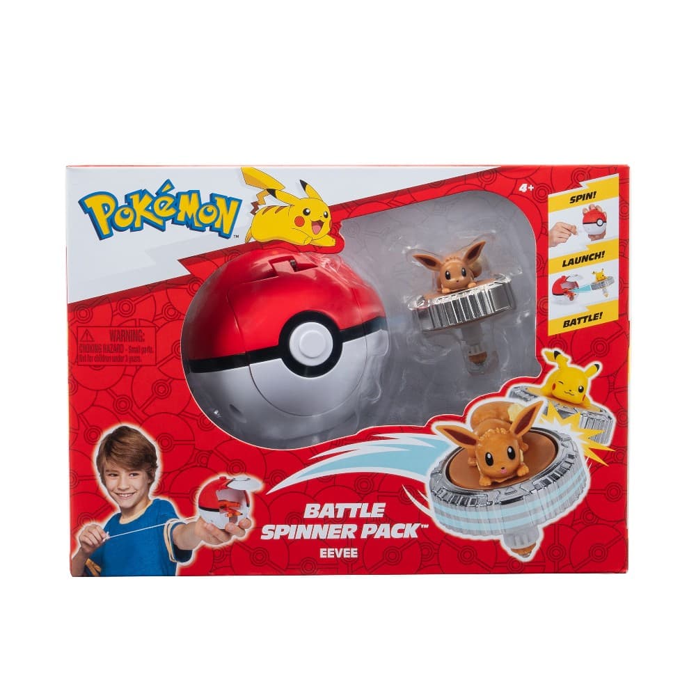 Pokémon Battle Spin Pokéball Evoli, Glumanda, Schiggy oder Pikachu – Maximarkt