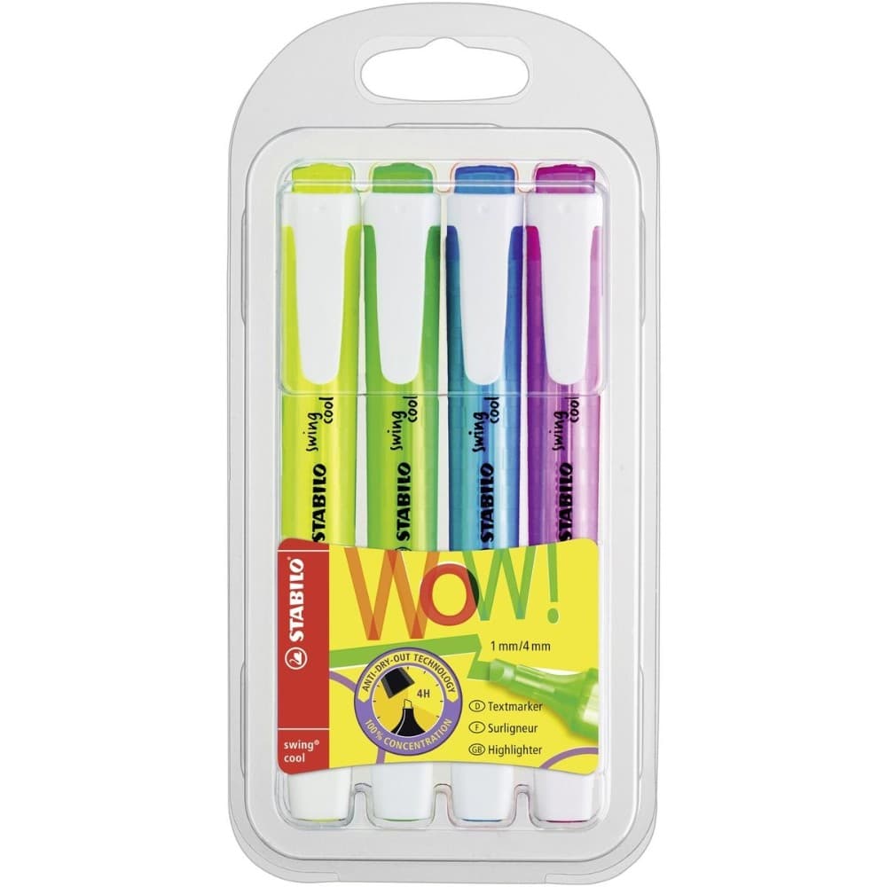 Textmarker "Swing Cool", 4er-Packung – Interspar
