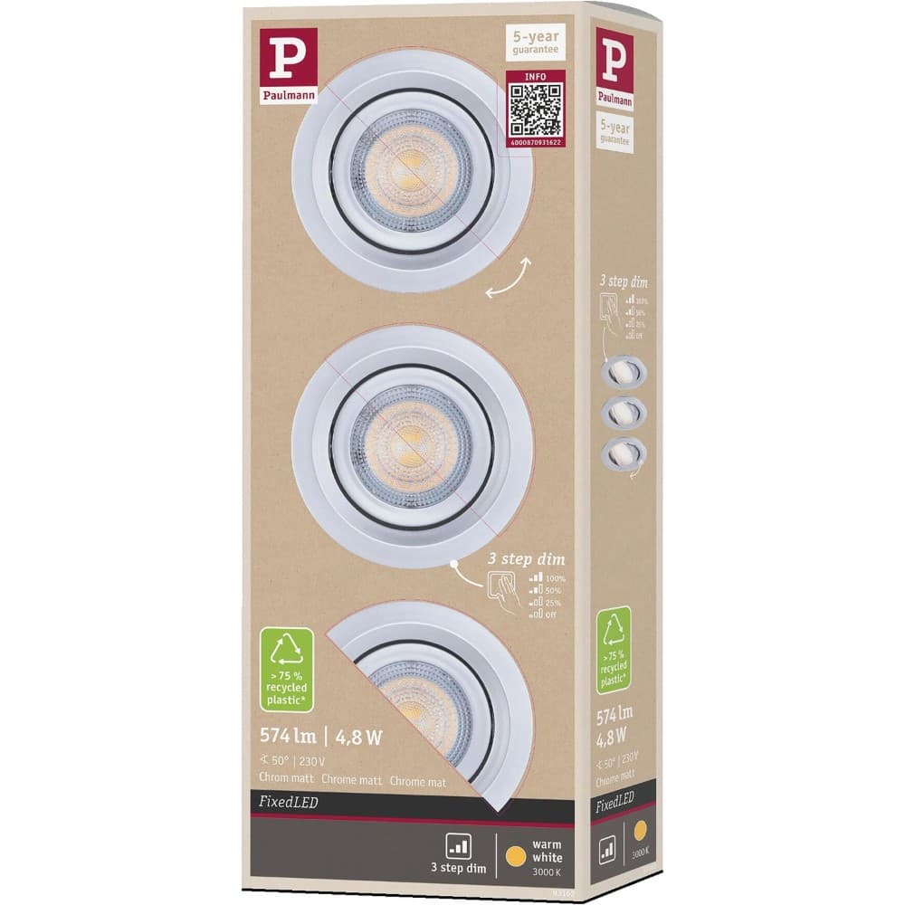 LED-Einbauspots FixedLED, 4,8 W – Bauhaus