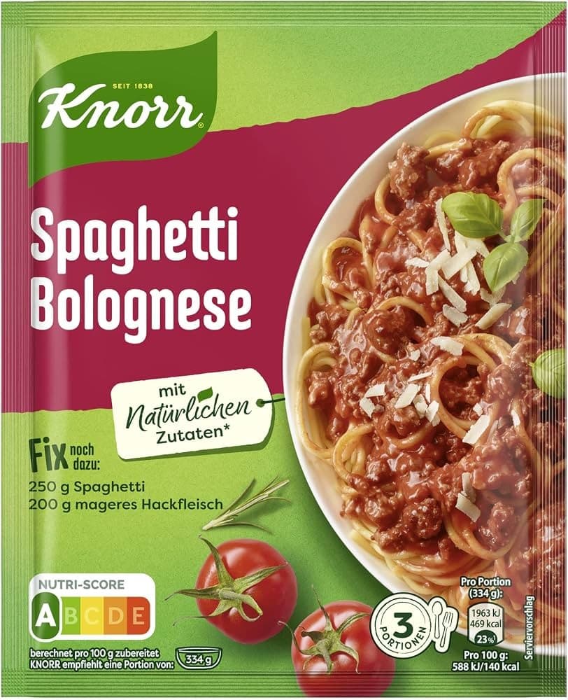Fix Produkt Spaghetti Bolognese, 40 g Knorr – Norma