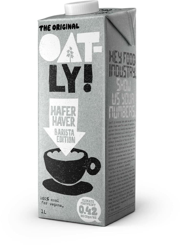 Oatly Hafer Deluxe oder Oatly Hafer Barista, 1-Liter-EINWEG-Packung – Interspar