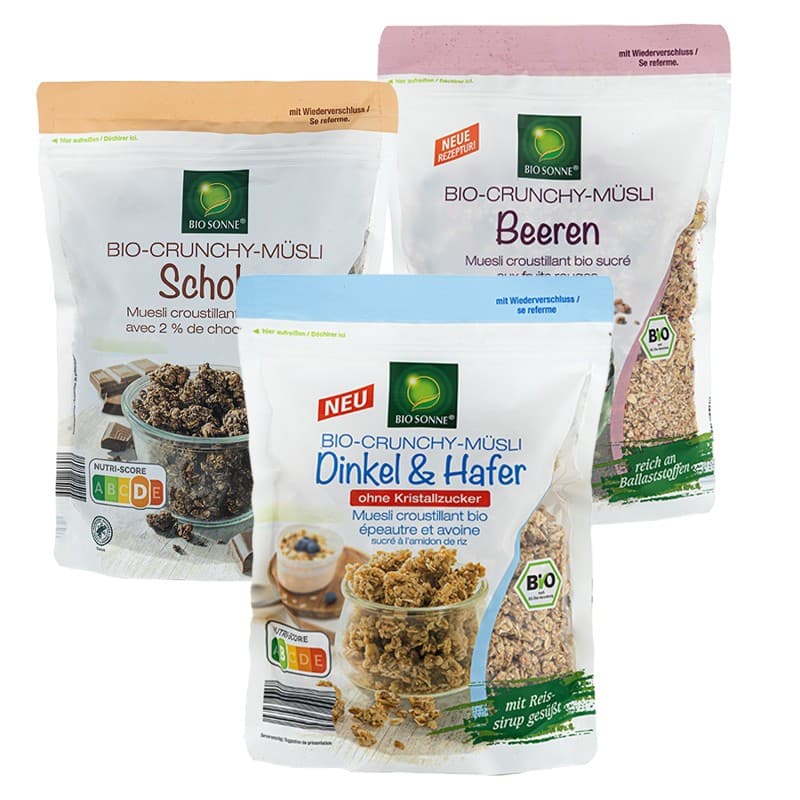 Bio-Crunchy Müsli 375 g / 500 g Bio Sonne Angebot bei Norma