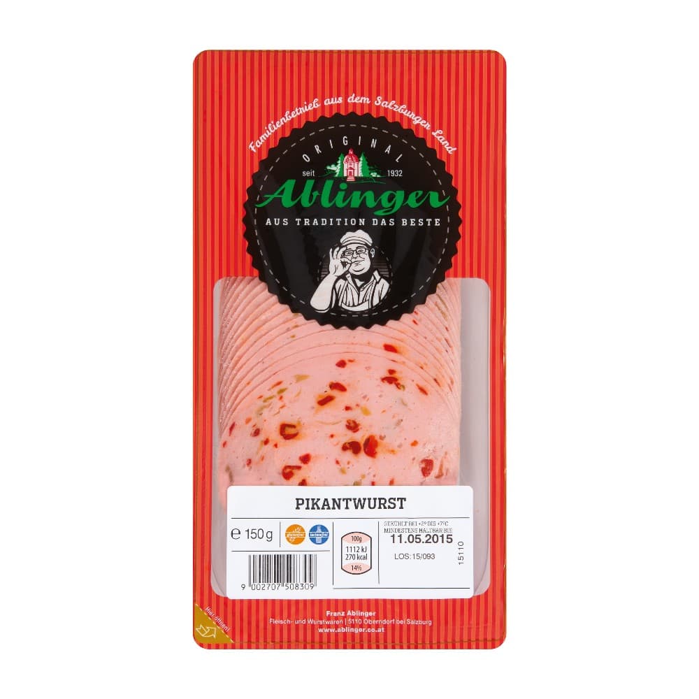 Ablinger Extrawurst, Krakauer, Polnische, Wiener, Käswurst gebraten oder Pikantwurst geschnitten 150 g Angebot bei Maximarkt