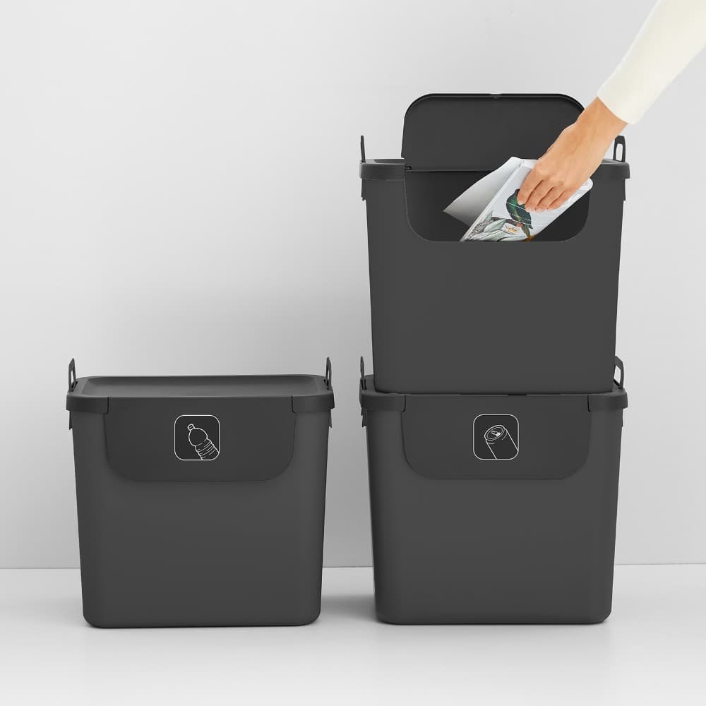 Recycling Müllsystem 3er-Set, 30 l Rotho – Bauhaus