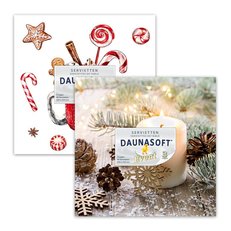 Motivservietten, 40 Stück DAUNASOFT – Norma