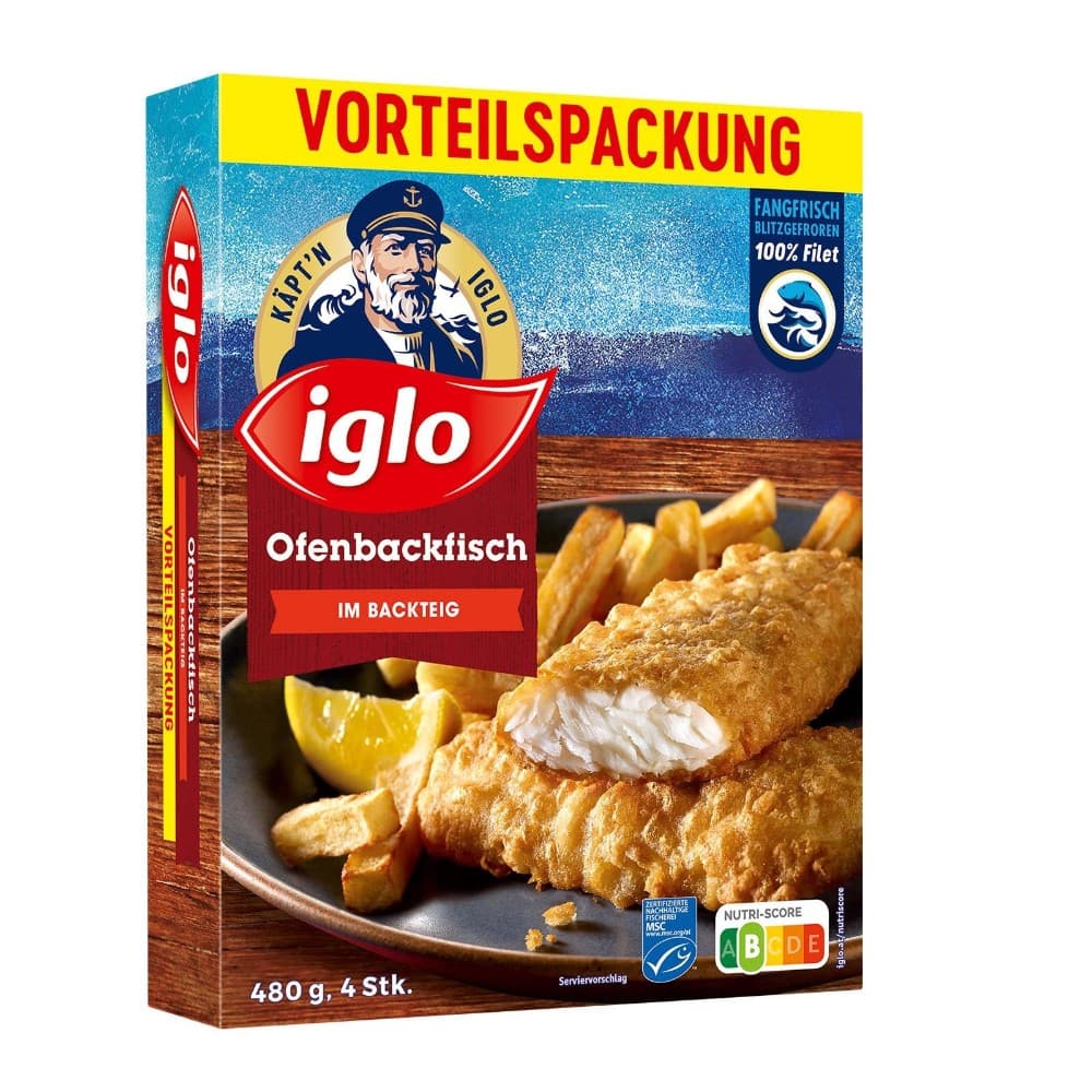 Iglo Ofenbackfisch Vorteilspackung, 480 g – Billa