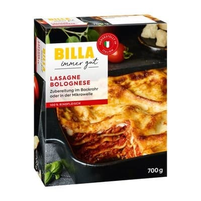 Lasagne Bolognese, 700 g BILLA immer gut – Billa