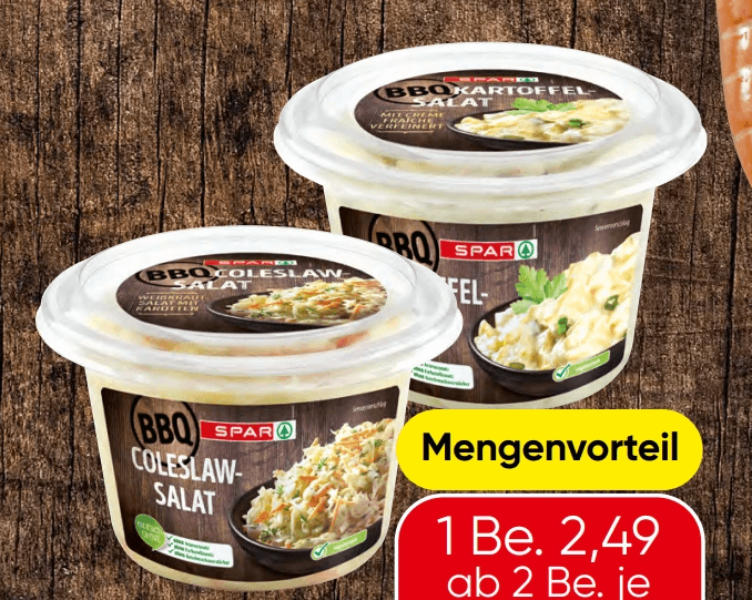 SPAR BBQ Coleslaw oder Kartoffelsalat 350 g Angebot bei Spar