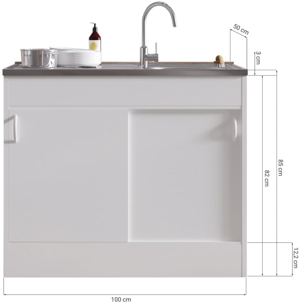 Komplettspüle 50 S 85 x 100 x 50 cm Angebot bei Bauhaus