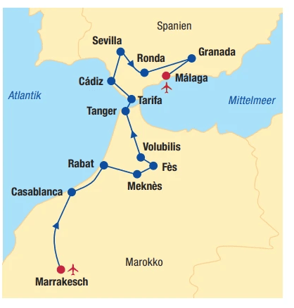 MAROKKO - ANDALUSIEN Rundreise 10 Nächte Angebot bei Billa Reisen