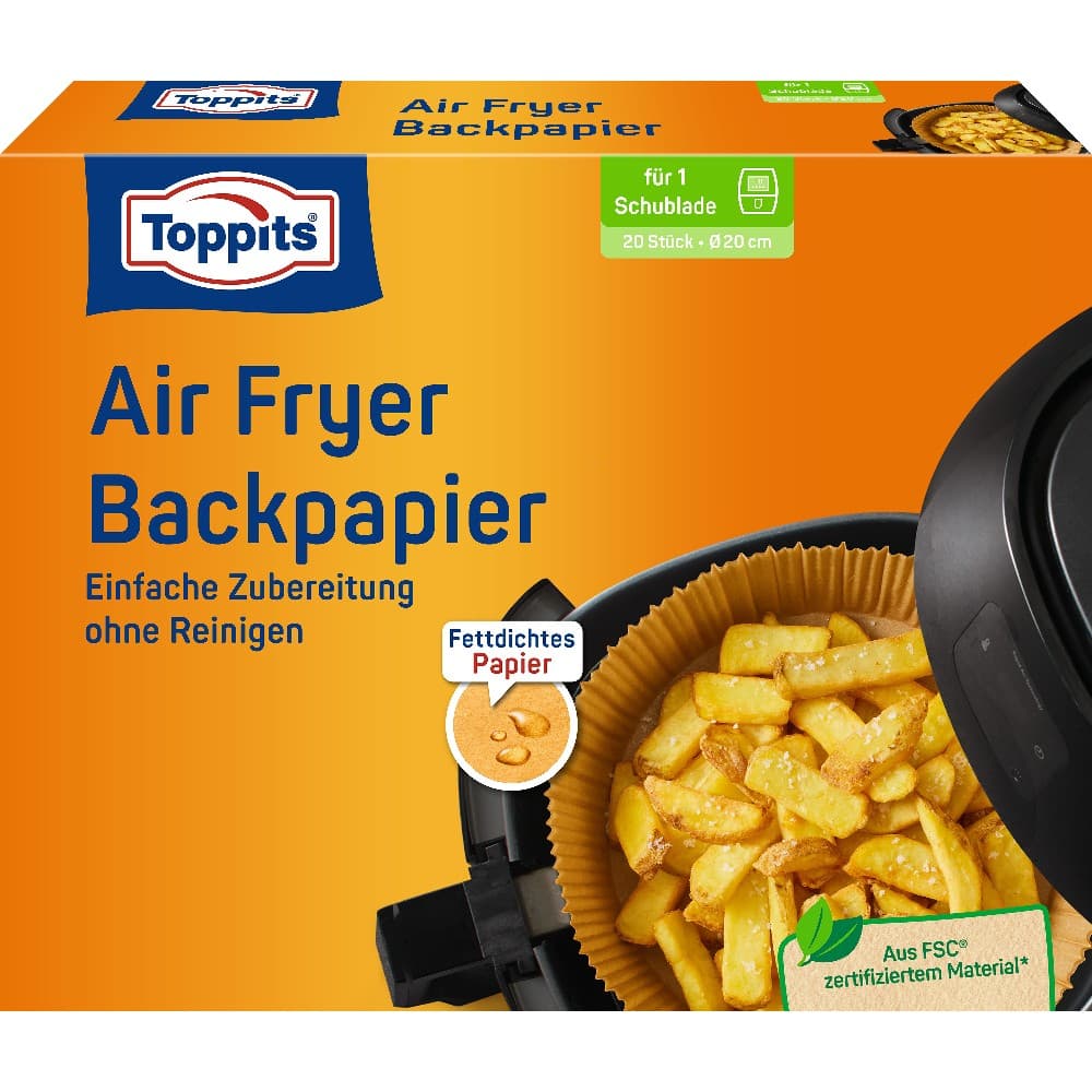 Toppits Backpapier für Heißluftfritteusen, 20 Stk. – Lidl