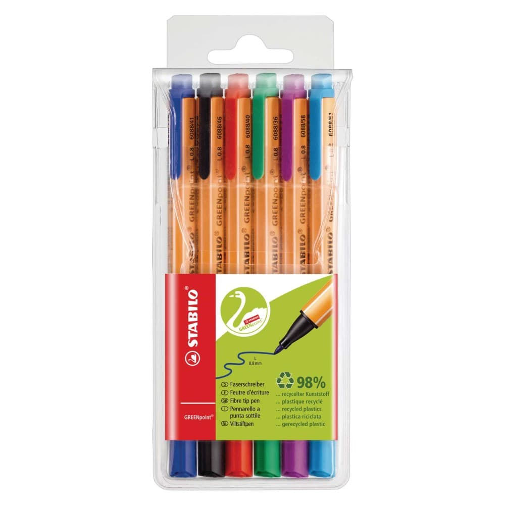 Stabilo Faser Schreiber Green, 6er Etui – Müller