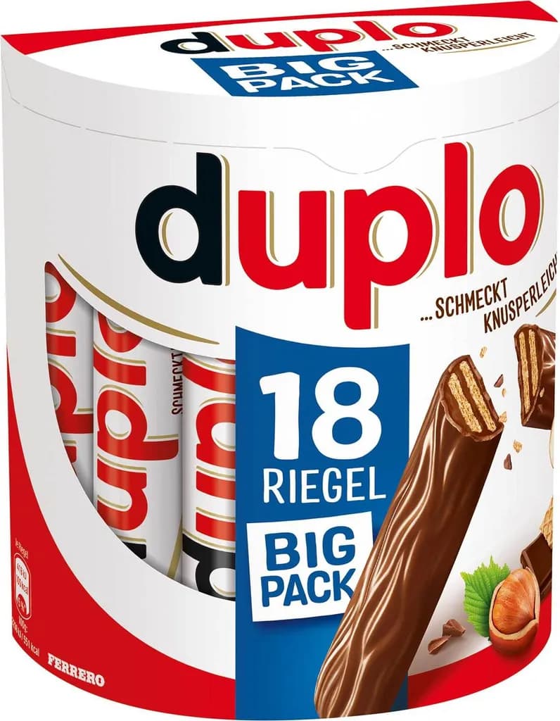 Ferrero Kinder Riegel, Duplo Riegel, 18er oder Kinder Country 16er-Packung, 327 g - 378 g – Maximarkt