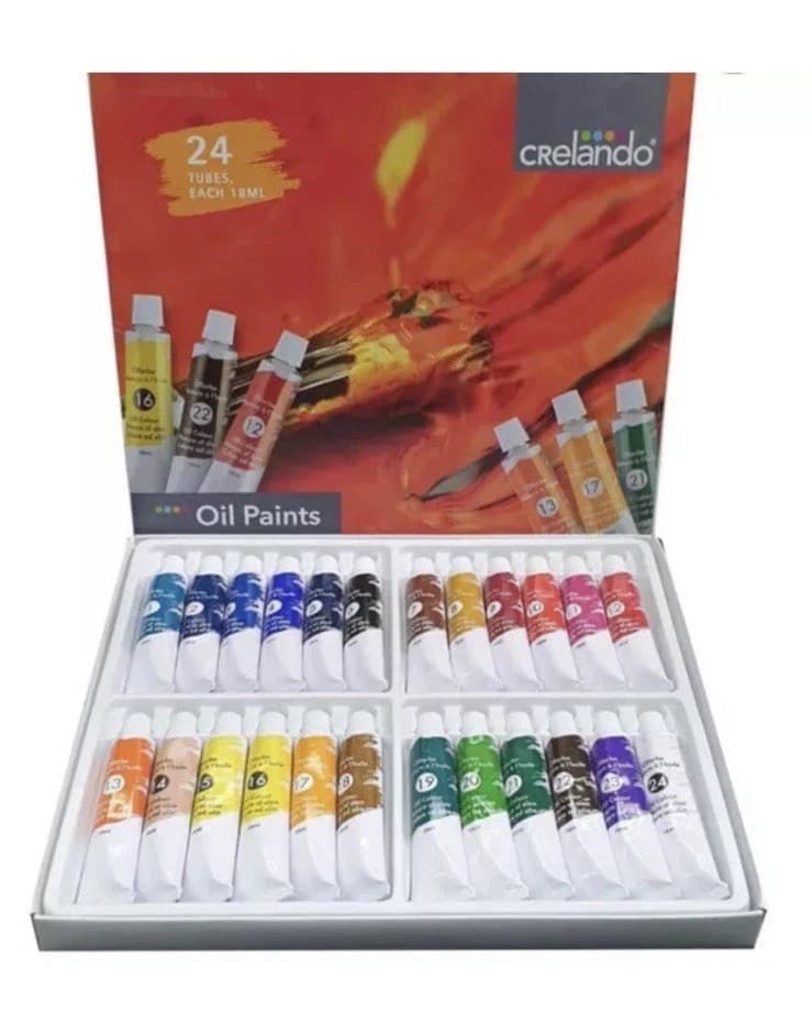 Crelando Ölfarben oder Aquarellfarben, 24 Tuben je 18 ml – Lidl