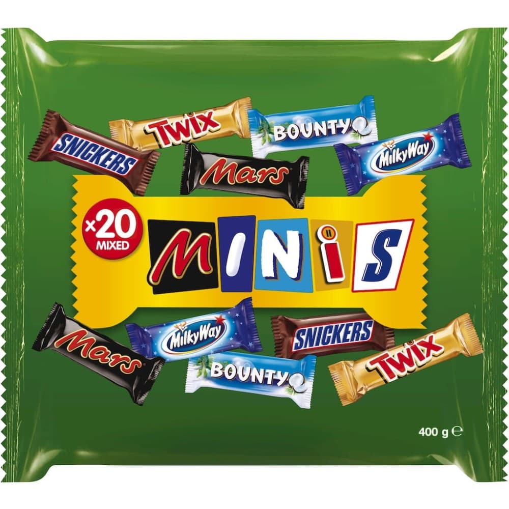 Snickers, Twix, Bounty, Mars oder Milky Way Minis, 227 g Snickers, Twix, Bounty, Mars, Milky Way – Maximarkt
