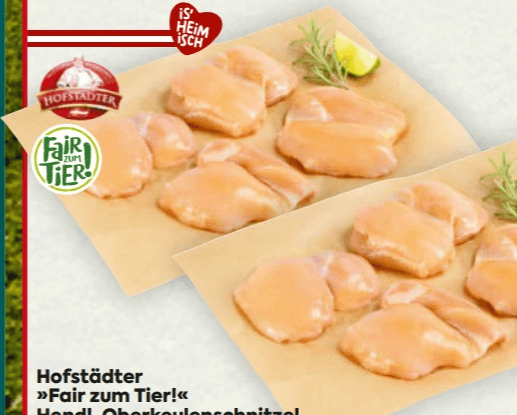 Hofstädter Hendl-Oberkeulenschnitzel, 500 g – Billa Plus