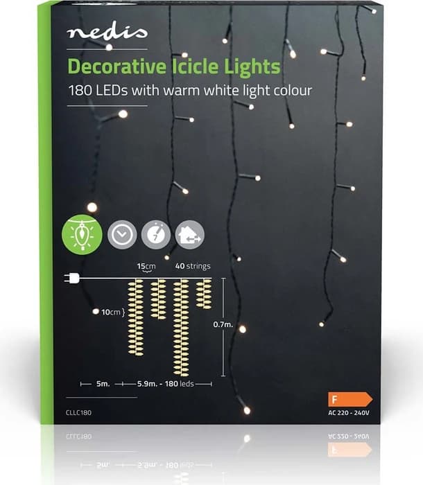 LED Eiszapfenlichter, 5,9M | 180LEDS – Expert